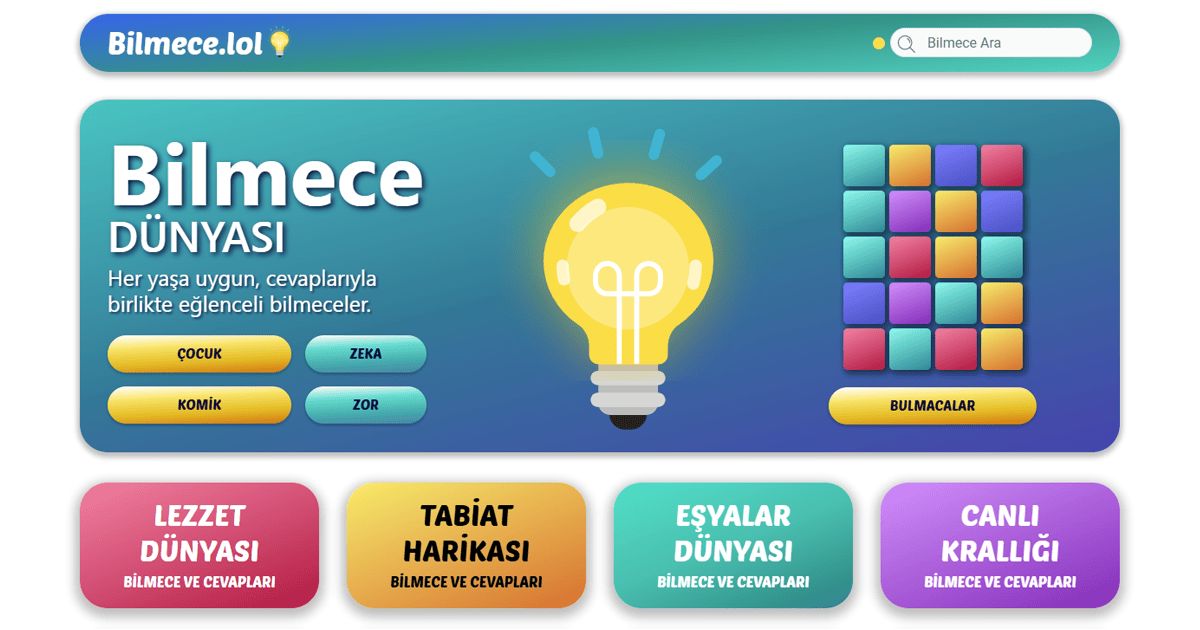 bilmece ve cevapları