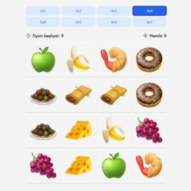 Sebze Meyve Eşleştirme Oyunu